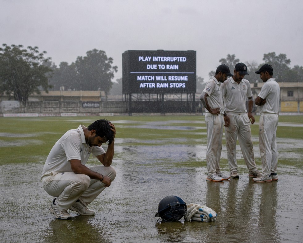scoring a rain-interrupted cricket match step by step